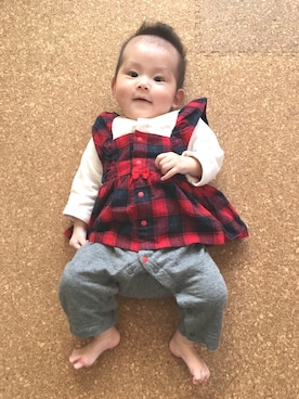「baby ampersand（ベビーアンパサンド）のアイテム」を使った、こゆさん（キッズ・60cm）の秋コーディネート