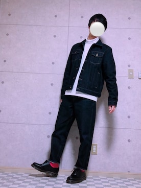 「TOMMY HILFIGER（トミーヒルフィガー）のアイテム（デニムジャケット）」を使った、こうようさん（メンズ・178cm）の冬コーディネート