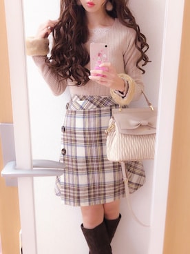 「oneway glamorous（ワンウェイグラマラス）のアイテム」を使った、ayumiさん（レディース・156cm）の春コーディネート