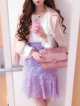「dazzlin（ダズリン）のアイテム（ライダースジャケット）」を使った、ayumiさん（レディース・156cm）の秋コーディネート