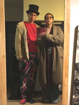 「KAPITAL（キャピタル）のアイテム（つなぎ/オールインワン）」を使った、NILさん（レディース・166cm）の春コーディネート