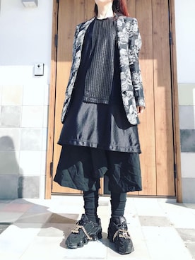 「BLACK COMME des GARÇONS」｜「アイテム（ジャケット/アウター）」を使った、ミホさん（レディース・165cm）の秋コーディネート