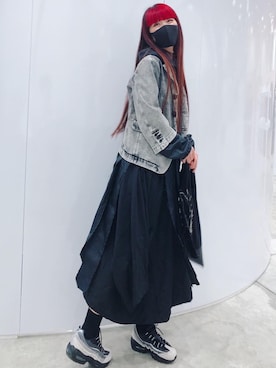 「BLACK COMME des GARÇONS」｜「アイテム（ジャケット/アウター）」を使った、ミホさん（レディース・165cm）の春コーディネート