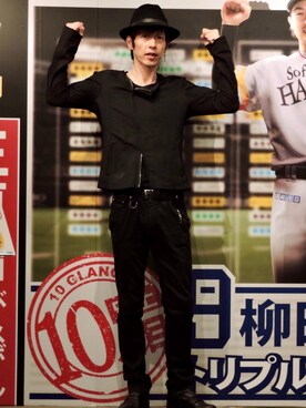 「ROEN（ロエン）のアイテム（帽子）」を使った、Masaru Omachiさん（メンズ・178cm）の春コーディネート