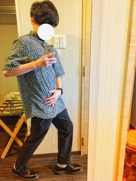 「Right-on（ライトオン）のアイテム（スラックス）」を使った、05／.riku.／03さん（メンズ・165cm）の夏コーディネート