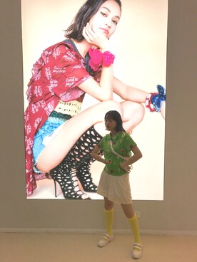 「UNIF」｜「アイテム（ソックス/靴下）」を使った、okusaさん（レディース・165cm）の夏コーディネート