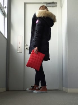 「JET（ジェット）のアイテム（パンツ）」を使った、madoyanyanさん（レディース・159cm）の冬コーディネート