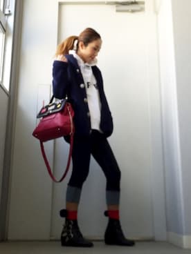 「JET（ジェット）のアイテム（パンツ）」を使った、madoyanyanさん（レディース・159cm）の冬コーディネート