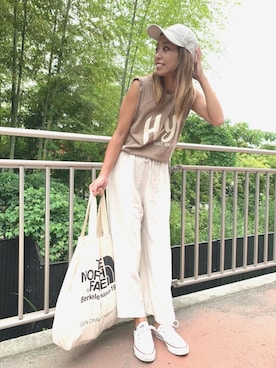 「CONVERSE（コンバース）の【CONVERSE】ALLSTAR OX（スニーカー）」を使った、madoyanyanさん（レディース・160cm）の夏コーディネート