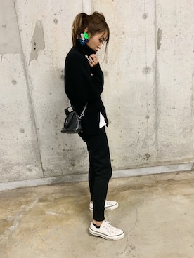 「アイテム（ピアス（片耳用））」を使った、madoyanyanさん（レディース・160cm）の秋コーディネート