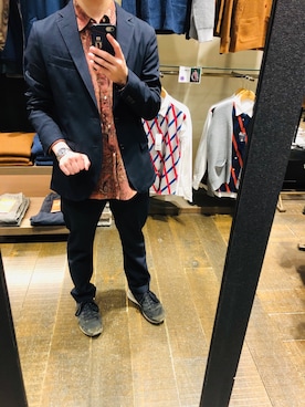 「ATTESA（アテッサ）のアイテム」を使った、 エバタさん（メンズ・175cm）の秋コーディネート