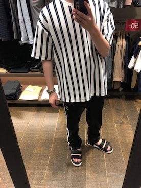 「ATTESA（アテッサ）のアイテム」を使った、 エバタさん（メンズ・173cm）の夏コーディネート