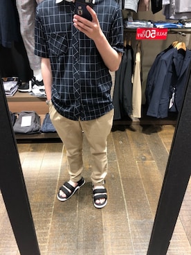 「ATTESA（アテッサ）のアイテム」を使った、 エバタさん（メンズ・170cm）の夏コーディネート