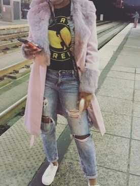 「BeBe（ベベ）のアイテム（その他アウター）」を使った、Mahaさん（レディース・170cm）の秋コーディネート