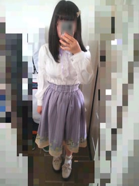 「axes femme POETIQUE（アクシーズファムポエティック）のアイテム（シューズ）」を使った、うつきさん（レディース・150cm）の春コーディネート