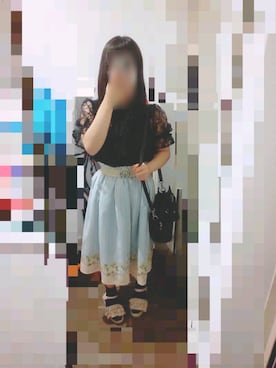 「axes femme POETIQUE（アクシーズファムポエティック）のアイテム（シューズ）」を使った、うつきさん（レディース・150cm）の夏コーディネート