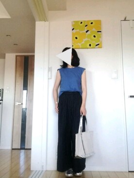 「ジーユーコーデ」｜「アイテム（スリッポン）」を使った、maroさん（レディース・156cm）の夏コーディネート