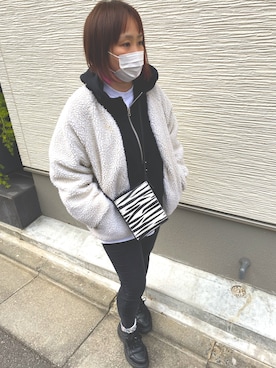 「SpRay（スプレイ）のアイテム（ブルゾン）」を使った、🐻まき🐻さん（レディース・151cm）の冬コーディネート