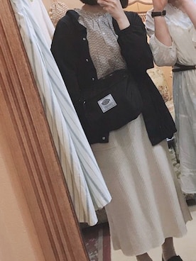 「MERLOT（メルロー）のアイテム（その他アウター）」を使った、ちさん（レディース・159cm）の冬コーディネート