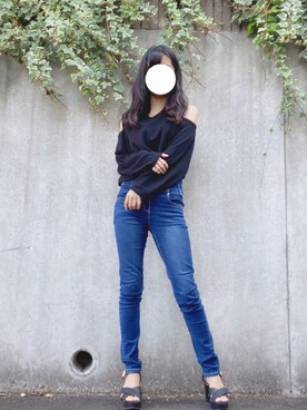 「DAISY MERRY（デイジーメリー）のアイテム」を使った、momoさん（レディース・158cm）の秋コーディネート