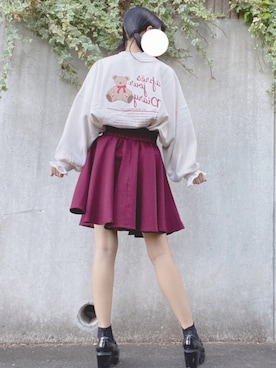 「apres jour（アプレジュール）のアイテム（スウェット）」を使った、momoさん（レディース・158cm）の秋コーディネート