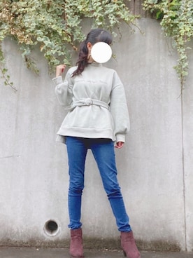 「DAISY MERRY（デイジーメリー）のアイテム」を使った、momoさん（レディース・158cm）の秋コーディネート