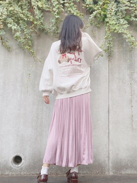 「apres jour（アプレジュール）のアイテム（スウェット）」を使った、momoさん（レディース・158cm）の冬コーディネート