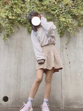 「apres jour（アプレジュール）のアイテム（スウェット）」を使った、momoさん（レディース・158cm）の春コーディネート