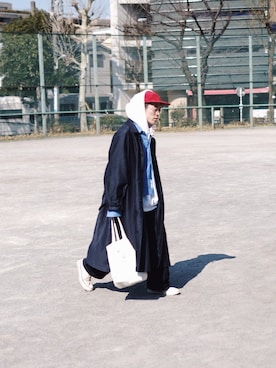 「Hender Scheme（エンダースキーマ）のアイテム（帽子）」を使った、yukifurueさん（メンズ・162cm）の冬コーディネート