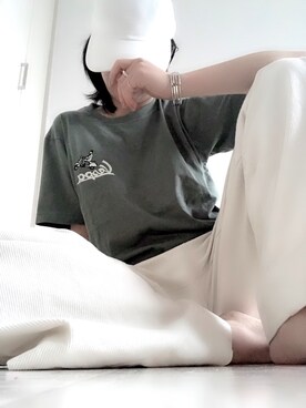 「着まわしコーデ」｜「アイテム（帽子）」を使った、コツコさん（レディース・150cm）の夏コーディネート