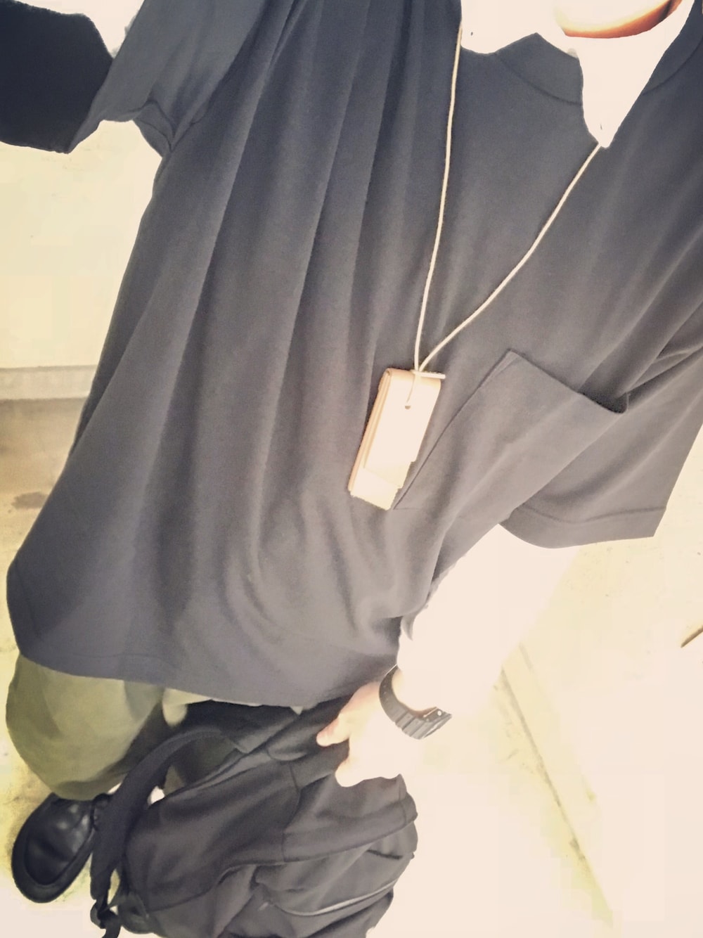 「シンプル、今日の服、Mujilabo、ordinary fits、birkenstock、F/CE.、irose、ボールパンツ、リュック」｜「iroseの【irose】KEYCASE（キーケース/キーアクセサリー、ベージュ系）」を使った、たかやんさん（メンズ・165cm）の夏コーディネートの1枚目の写真