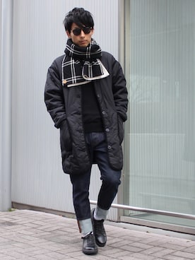 「MARC JACOBS（マークジェイコブス）のアイテム（シューズ）」を使った、neederさん（メンズ・165cm）の冬コーディネート