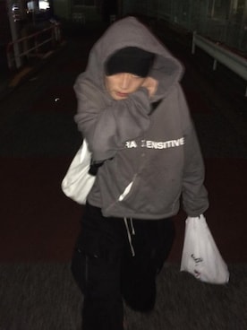「MYne（マイン）のアイテム（バッグ）」を使った、たぢさん（メンズ・176cm）の冬コーディネート