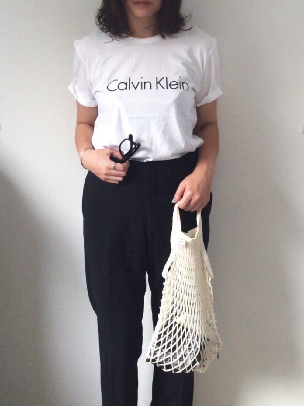 B.さんの「【Calvin Klein underwear】WOMENS ロゴTシャツ（Calvin Klein Underwear）」を使ったコーディネート