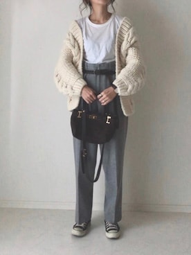 「SOKO（ソコ）のアイテム」を使った、B.さん（レディース・167cm）の秋コーディネート