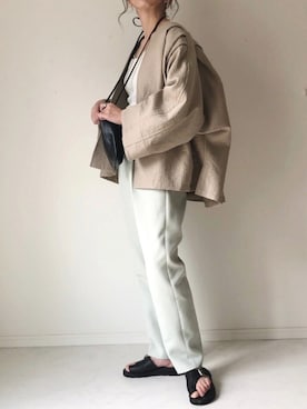 「CLANE（クラネ）のアイテム（ブルゾン）」を使った、B.さん（レディース・167cm）の春コーディネート