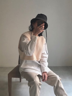 「JANESMITH（ジェーンスミス）のアイテム（帽子）」を使った、B.さん（レディース・167cm）の春コーディネート