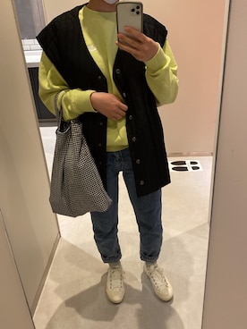 「select MOCA（セレクトモカ）のアイテム（ノーカラーコート）」を使った、mizukiさん（レディース・158cm）の春コーディネート