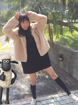 「fluffy」｜Cathyさん（レディース・160cm）の冬コーディネート