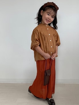 「no brand（ノーブランド）のアイテム（スカート）」を使った、ayachan0803さん（キッズ・110cm）の秋コーディネート