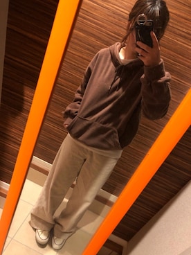 「e.r.g*（イーアールジー）のアイテム（パンツ）」を使った、sato.さん（レディース・154cm）の冬コーディネート