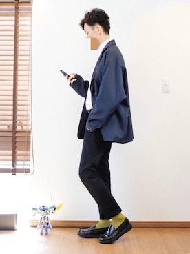 「FREAK'S STORE（フリークスストア）のアイテム（テーラードジャケット）」を使った、はんぺんさん（メンズ・172cm）の春コーディネート