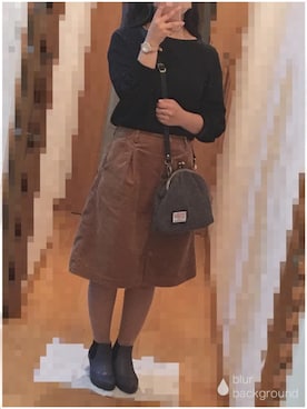 「LINCE（リンス）のアイテム」を使った、S*.さん（レディース・151cm）の秋コーディネート