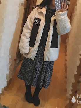 「ScoLar（スカラー）のアイテム（ブルゾン）」を使った、S*.さん（レディース・151cm）の冬コーディネート