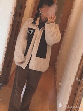 「ScoLar（スカラー）のアイテム（ブルゾン）」を使った、S*.さん（レディース・151cm）の冬コーディネート