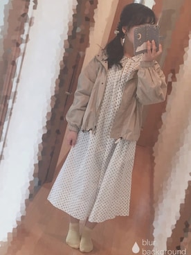 「PUAL CE CIN（ピュアルセシン）のアイテム（シャツワンピース）」を使った、S*.さん（レディース・151cm）の春コーディネート