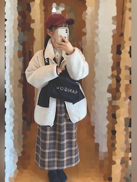 「ScoLar（スカラー）のアイテム（ブルゾン）」を使った、S*.さん（レディース・151cm）の秋コーディネート