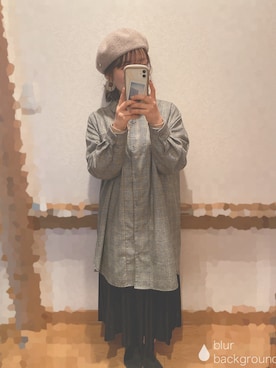 「黒プリーツスカート」｜S*.さん（レディース・151cm）の冬コーディネート