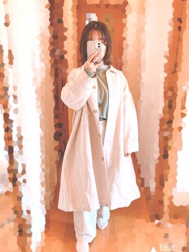 「2021春新作」｜「アイテム（その他アウター）」を使った、S*.さん（レディース・151cm）の冬コーディネート