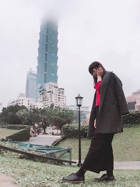 「西裝外套」｜「アイテム（フォーマルスーツ/小物）」を使った、HanHan👀さん（レディース・165cm）の夏コーディネート